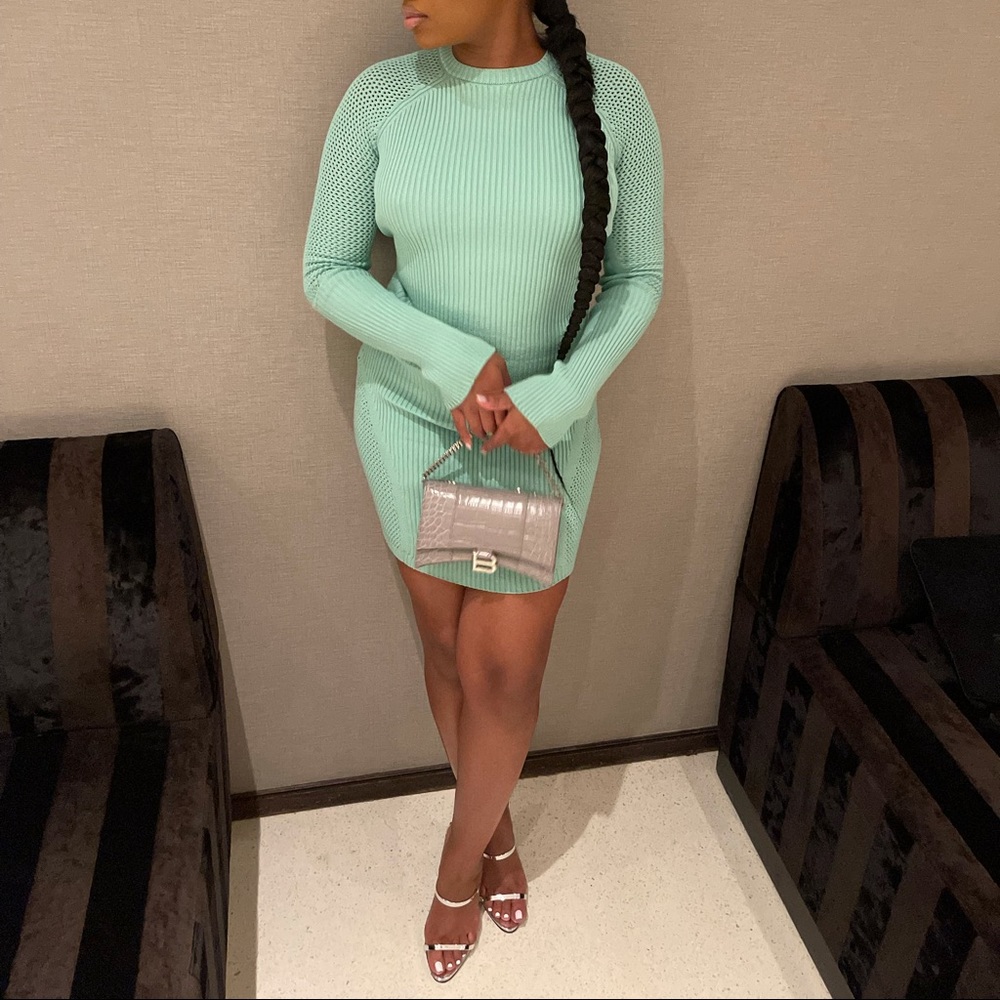 just cavalli long sleeve knit dress